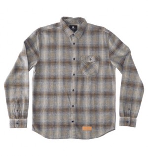 Košeľa S Dlhým Rukávom DC Shoes Marshal Flannel Panske Hnede | DC-9275361