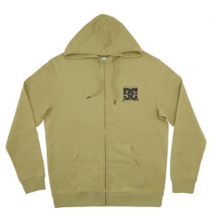 Mikina s Kapucnou DC Shoes All Trades Zip-Up Panske Olivovo Zelená | DC-0437895