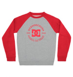 Mikiny DC Shoes DC Star Pilot Detske Siva Červené | DC-3691472