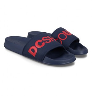 Sandale DC Shoes DC Slide Panske Námornícka Modrá Červené | DC-0273864