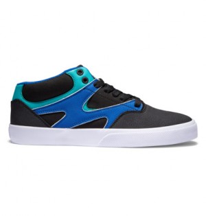 Skate Topanky DC Shoes Jk V Mid 0Waste Mid-Top Panske Čierne Kráľovská Modrá Biele | DC-9213687