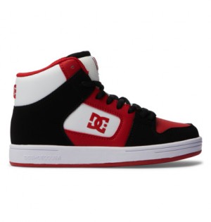 Skate Topanky DC Shoes Manteca 4 Hi Detske Čierne Červené | DC-2745081