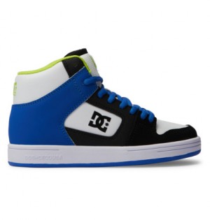 Skate Topanky DC Shoes Manteca 4 Hi Detske Čierne Modre Zelene | DC-6329418