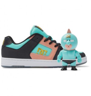 Skate Topanky DC Shoes Manteca 4 atmos Panske Čierne Ruzove Tyrkysové | DC-2157649