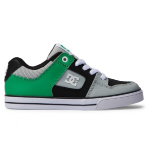 Skate Topanky DC Shoes Pure Detske Čierne Zelene | DC-6127543