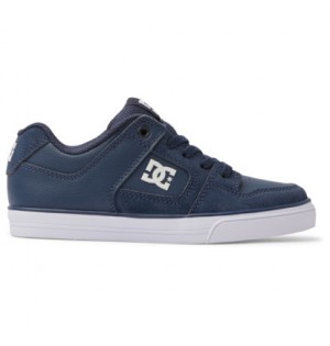 Skate Topanky DC Shoes Pure Elastic Detske Námornícka Modrá Biele | DC-8026457