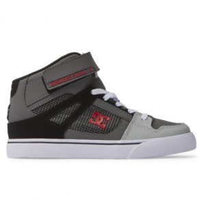 Skate Topanky DC Shoes Pure High-Top EV Detske Červené Siva | DC-6508174