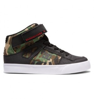 Skate Topanky DC Shoes Pure High-Top EV Detske Čierne Maskacove | DC-4951362