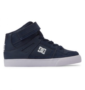 Skate Topanky DC Shoes Pure High-Top EV Detske Námornícka Modrá Biele | DC-4183706