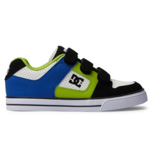 Skate Topanky DC Shoes Pure V Detske Čierne Modre Zelene | DC-6908517