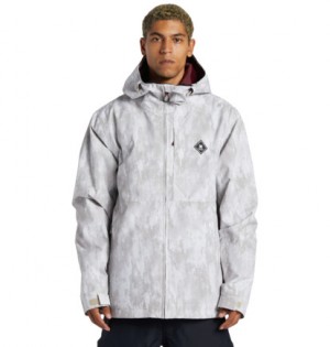 Snowboardové Bundy DC Shoes Basis Print Technical Panske Hnede Siva | DC-0513678