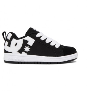 Tenisky DC Shoes Court Graffik Detske Čierne Biele | DC-5964371