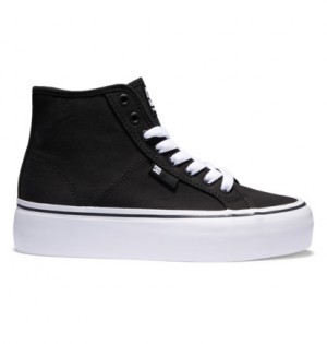 Tenisky DC Shoes Manual Hi Platform High-Top Damske Čierne Biele | DC-6790481