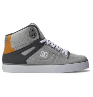 Tenisky DC Shoes Pure High-Top Panske Siva Siva Biele | DC-8795012