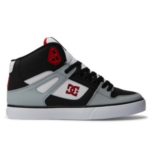 Tenisky DC Shoes Pure High-Top Panske Čierne Siva Červené | DC-9061872