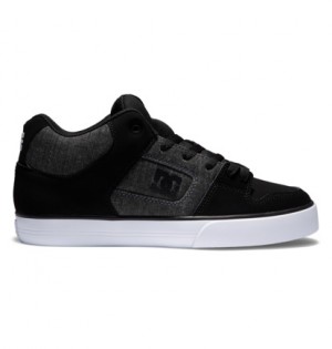 Tenisky DC Shoes Pure Mid Top Panske Čierne | DC-8965342