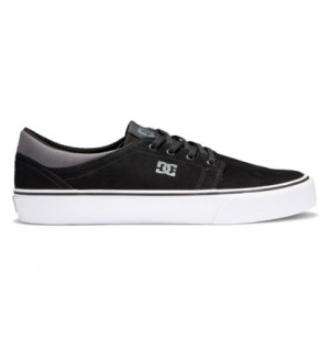 Tenisky DC Shoes Trase Suede Panske Čierne Čierne Siva | DC-9014763