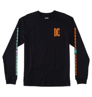 Tricko DC Shoes Sportster Long Sleeve Panske Čierne | DC-5163824