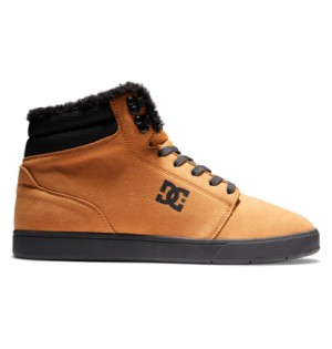 Zimne Topanky DC Shoes Crisis 2 Hi Wnt High Top Leather Panske Hnede Čierne | DC-0617548