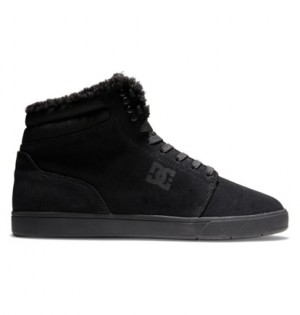 Zimne Topanky DC Shoes Crisis 2 Hi Wnt High Top Leather Panske Čierne Čierne | DC-4719502