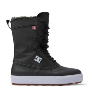 Zimne Topanky DC Shoes DC Reach Water-Resistant Panske Čierne Biele | DC-7814259