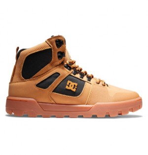 Zimne Topanky DC Shoes Pure Hi Water Resistant Panske Hnede Čierne | DC-4716089