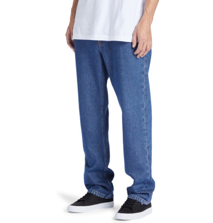 Džínsy DC Shoes Worker Straight Fit Panske Modre | DC-9284150