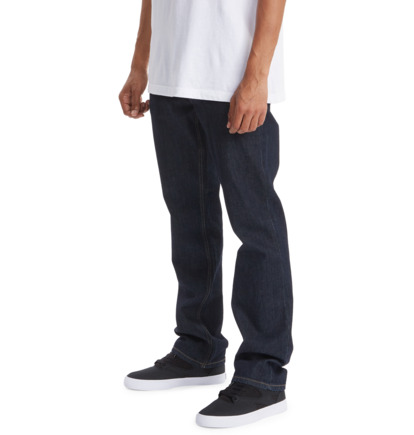 Džínsy DC Shoes Worker Straight Fit Panske Čierne | DC-5726840