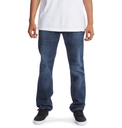 Džínsy DC Shoes Worker Straight Fit Panske Tmavo Siva | DC-1208596