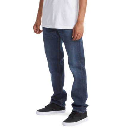 Džínsy DC Shoes Worker Straight Fit Panske Tmavo Siva | DC-1208596