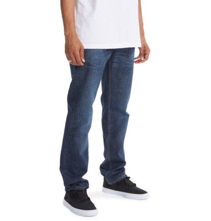 Džínsy DC Shoes Worker Straight Fit Panske Tmavo Siva | DC-1208596