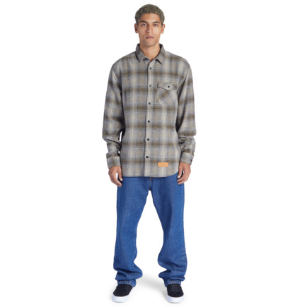 Košeľa S Dlhým Rukávom DC Shoes Marshal Flannel Panske Hnede | DC-9275361