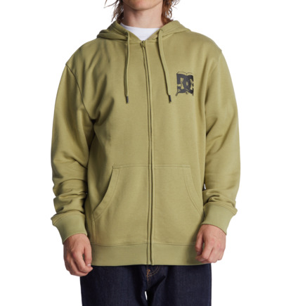 Mikina s Kapucnou DC Shoes All Trades Zip-Up Panske Olivovo Zelená | DC-0437895