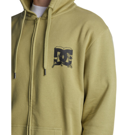 Mikina s Kapucnou DC Shoes All Trades Zip-Up Panske Olivovo Zelená | DC-0437895