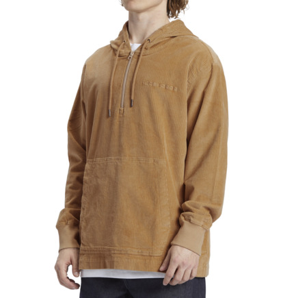 Mikina s Kapucnou DC Shoes Belview Quarter Zip Panske Hnedožltý | DC-6917534