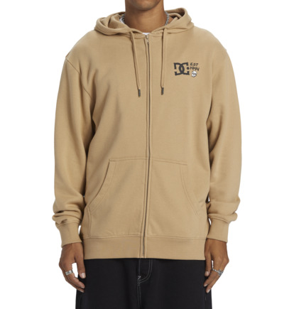 Mikina s Kapucnou DC Shoes Cactus Zip-Up Panske Hnedožltý | DC-4705193