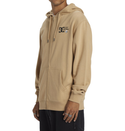 Mikina s Kapucnou DC Shoes Cactus Zip-Up Panske Hnedožltý | DC-4705193