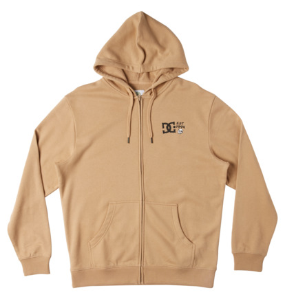 Mikina s Kapucnou DC Shoes Cactus Zip-Up Panske Hnedožltý | DC-4705193