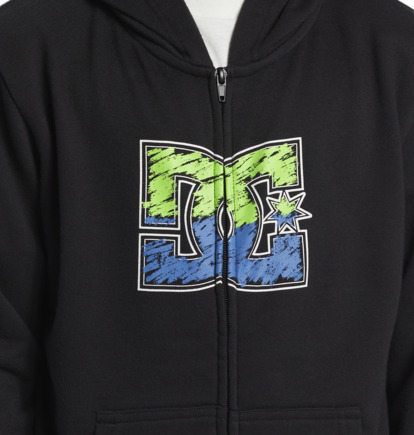 Mikina s Kapucnou DC Shoes DC Star Inline Zip-Up Detske Čierne | DC-7531469