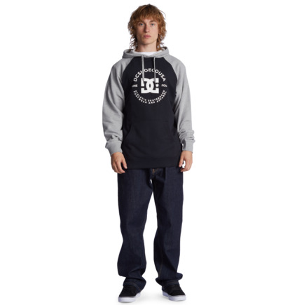 Mikina s Kapucnou DC Shoes DC Star Pilot Panske Čierne Siva | DC-2645078