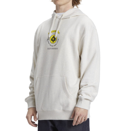 Mikina s Kapucnou DC Shoes Lucky Hand Pullover Panske Biele | DC-2683074