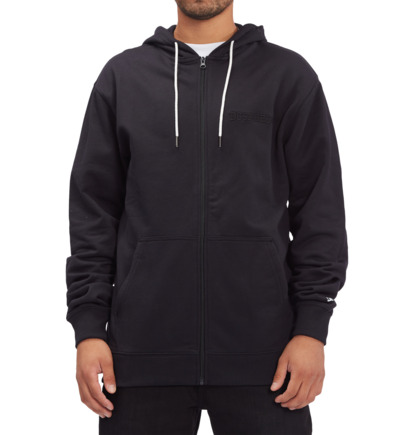 Mikina s Kapucnou DC Shoes Riot Zip-Up Panske Čierne | DC-6251973