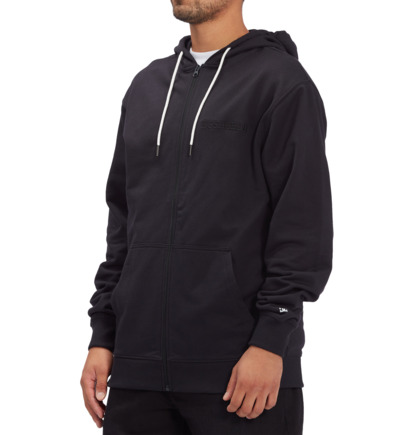 Mikina s Kapucnou DC Shoes Riot Zip-Up Panske Čierne | DC-6251973