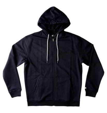 Mikina s Kapucnou DC Shoes Riot Zip-Up Panske Čierne | DC-6251973