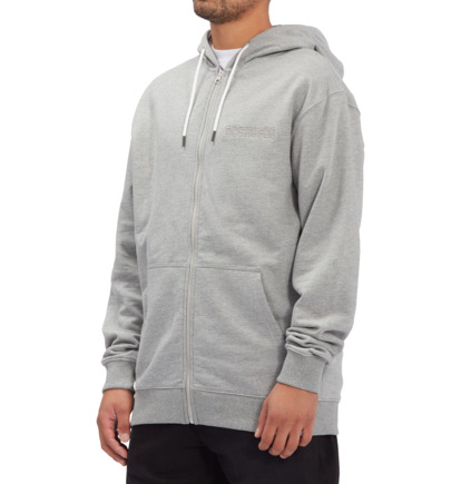 Mikina s Kapucnou DC Shoes Riot Zip-Up Panske Siva | DC-0237815