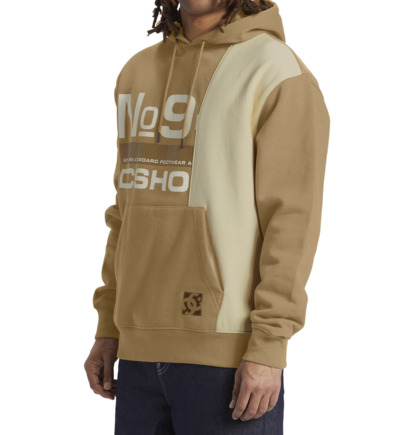 Mikina s Kapucnou DC Shoes Static 94 Pullover Panske Hnedožltý | DC-1695870