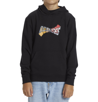 Mikina s Kapucnou DC Shoes Warped Pullover Detske Čierne | DC-5430182