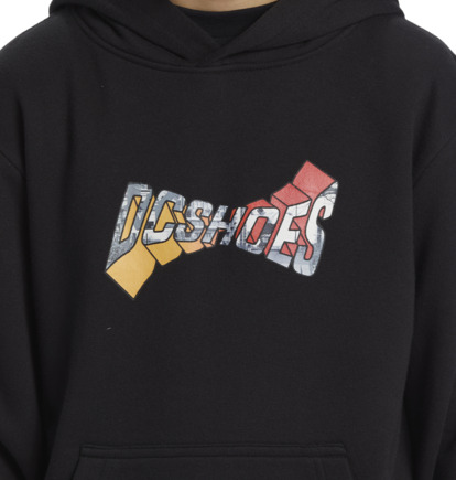 Mikina s Kapucnou DC Shoes Warped Pullover Detske Čierne | DC-5430182