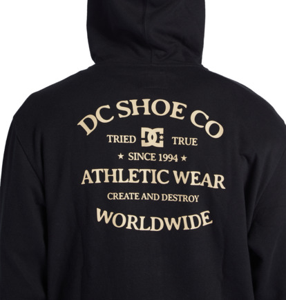 Mikina s Kapucnou DC Shoes World Renowned Zip-Up Panske Čierne | DC-1572364