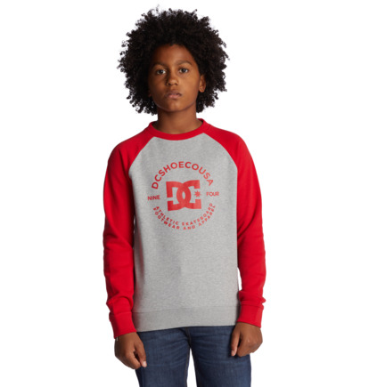 Mikiny DC Shoes DC Star Pilot Detske Siva Červené | DC-3691472